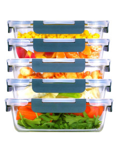 Contenedores de Vidrio Brieftons 35 Oz (1.04 L) - Paquete de 5