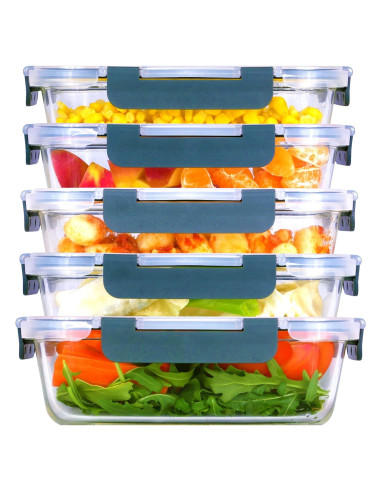 Contenedores de Vidrio Brieftons 35 Oz (1.04 L) - Paquete de 5