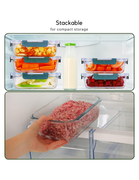 Contenedores de Vidrio Brieftons 35 Oz (1.04 L) - Paquete de 5