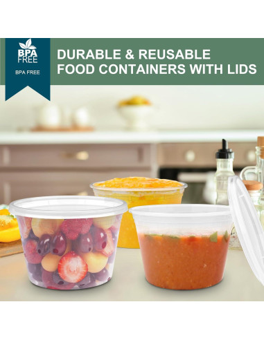 Contenedores Deli VIVIGU 473ml 24 Set - A Prueba de Fugas