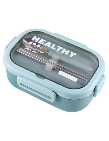 Caja de Almuerzo Ausenzup de Acero Inoxidable 850ml Verde