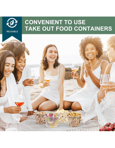 Contenedores Deli VIVIGU 473ml 24 Set - A Prueba de Fugas