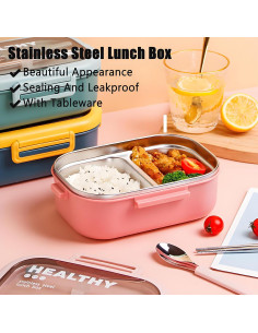 Caja de Almuerzo Ausenzup de Acero Inoxidable 850ml Verde 2