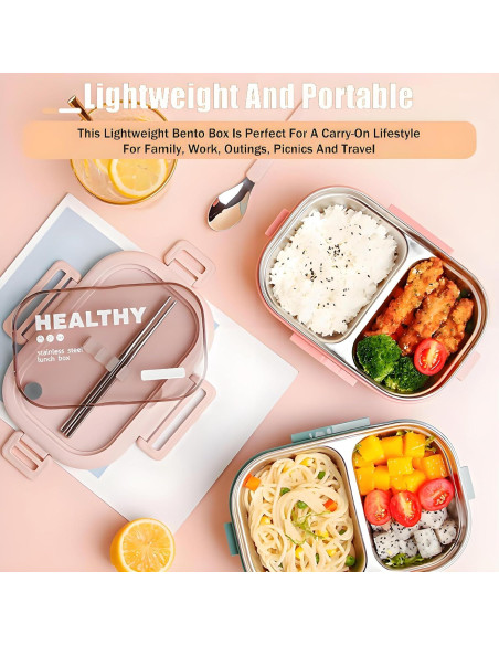 Caja de Almuerzo Ausenzup de Acero Inoxidable 850ml Verde