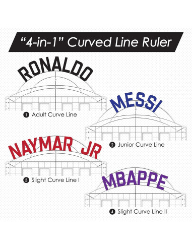Regla Deportiva 4-en-1 Urboni para Alineación de Jerseys