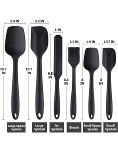 Juego de 6 Espátulas de Silicona LAVADOR Resistentes al Calor 2
