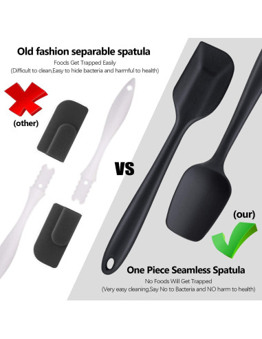 Juego de 6 Espátulas de Silicona LAVADOR Resistentes al Calor