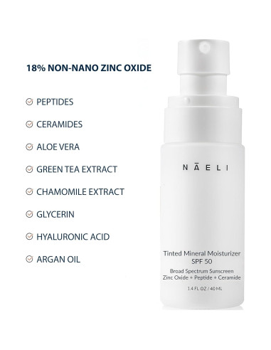 Hidratante Tinte Facial NAELI SPF 50 - 39.4 g, Universal