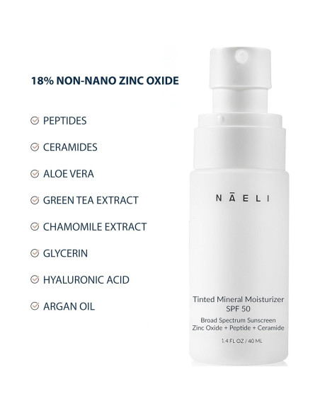 Hidratante Tinte Facial NAELI SPF 50 - 39.4 g, Universal