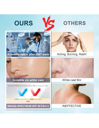 Protector Solar Facial Mineral VGO SPF 50, 50 ml, No Comedogénico