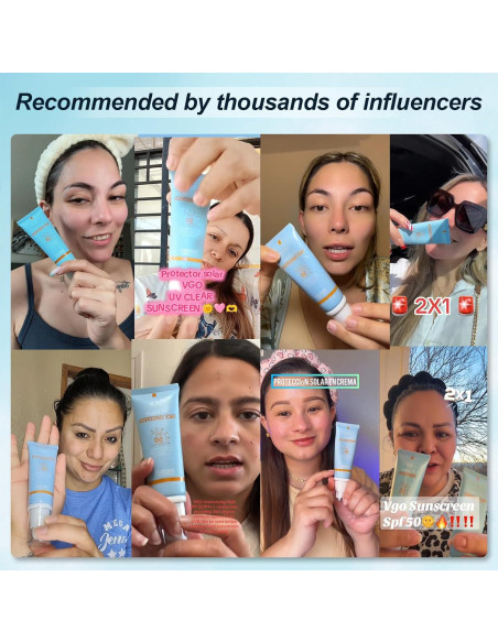 Protector Solar Facial Mineral VGO SPF 50, 50 ml, No Comedogénico