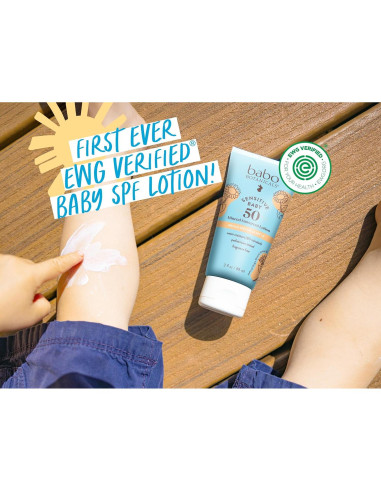 Loción Solar Mineral Babo Botanicals SPF50 Piel Sensible
