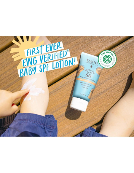 Loción Solar Mineral Babo Botanicals SPF50 Piel Sensible