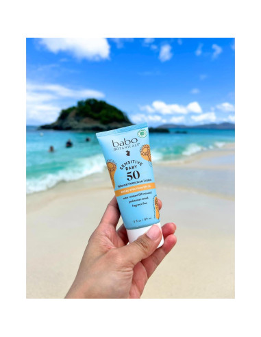 Loción Solar Mineral Babo Botanicals SPF50 Piel Sensible