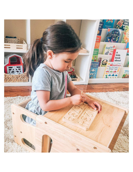 Tabla de Trazado de Números de Madera Montessori - 20.3x12.7 cm