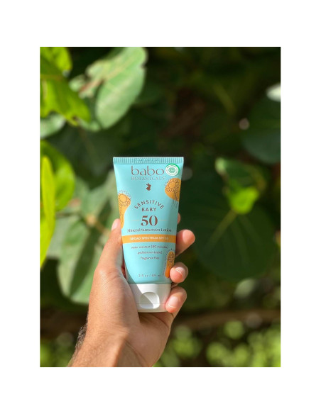 Loción Solar Mineral Babo Botanicals SPF50 Piel Sensible