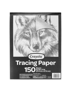 Papel de Calco Crayola 21.6 x 27.9 cm, 150 Hojas Transparente