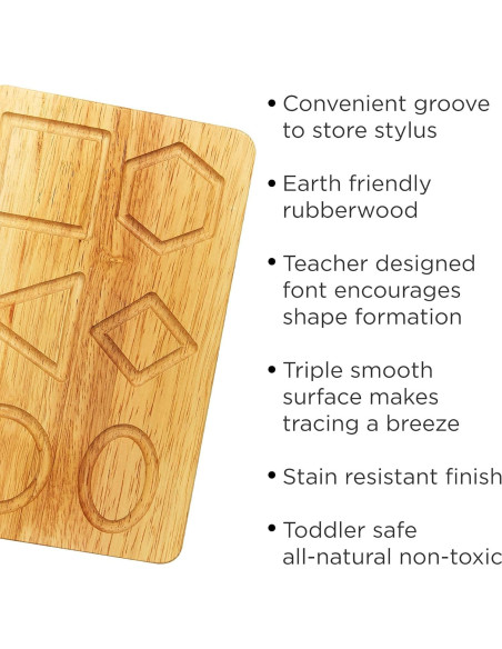 Tabla de Trazado de Números de Madera Montessori - 20.3x12.7 cm