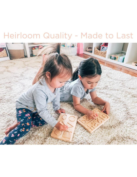 Tabla de Trazado de Números de Madera Montessori - 20.3x12.7 cm