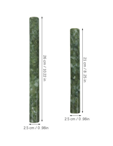 Rodillo de masa Amosfun de mármol verde 26 cm - Herramienta de cocina