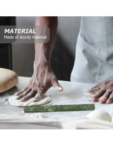 Rodillo de masa Amosfun de mármol verde 26 cm - Herramienta de cocina