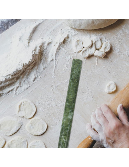 Rodillo de masa Amosfun de mármol verde 26 cm - Herramienta de cocina