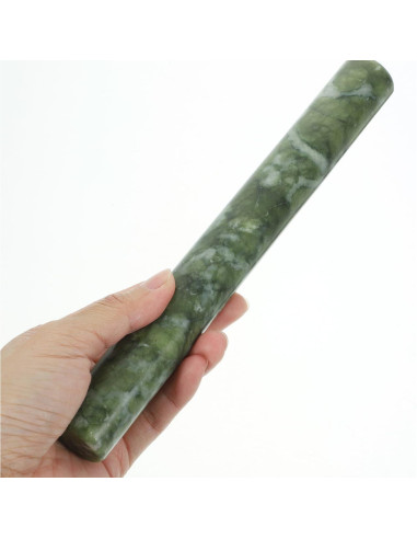Rodillo de masa Amosfun de mármol verde 26 cm - Herramienta de cocina