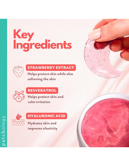 Parches Hidratantes para Ojos Patchology Serve Chilled Rosé - 15 Pares