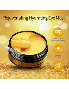 Mascarilla para Ojos de Oro 24K Tunbot - 60 Piezas - Antienvejecimiento 2