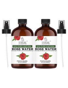 Agua de Rosa Orgánica Tratak 118 ml Spray Hidratante Facial - Paquete de 2