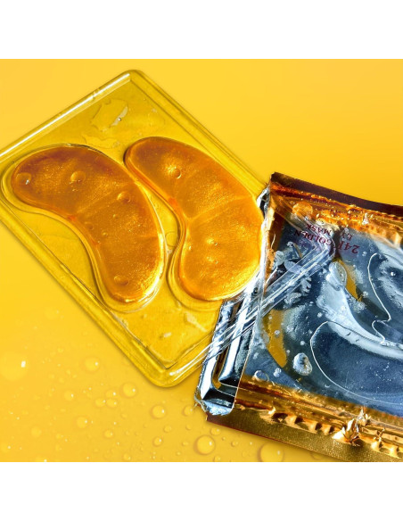 Parches de Ojos de Colágeno KINPUR 24K - 25 Pares Antienvejecimiento
