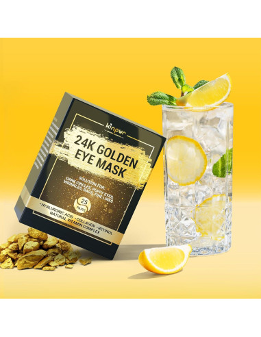 Parches de Ojos de Colágeno KINPUR 24K - 25 Pares Antienvejecimiento