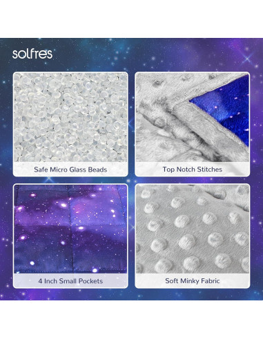 Manta Pesada Solfres 91x122 cm 1.36 kg Galaxia Nebulosa