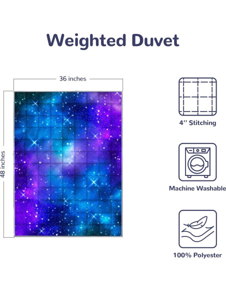 Manta Pesada Solfres 91x122 cm 1.36 kg Galaxia Nebulosa