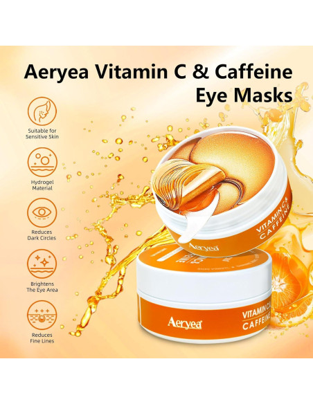 Parches para Ojos Aeryea con Vitamina C y Cafeína - 30 Pares
