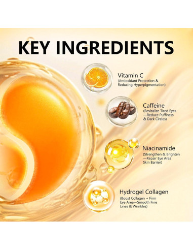 Parches para Ojos Aeryea con Vitamina C y Cafeína - 30 Pares
