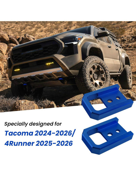 Ganchos de Remolque Delanteros TECHPICCO para Tacoma 2024-2026 y 4Runner 2025-2026 - Azul