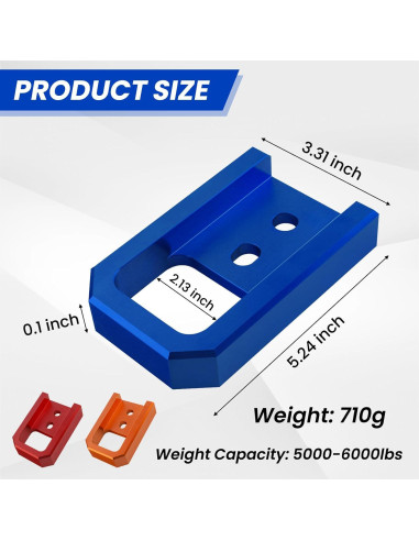 Ganchos de Remolque Delanteros TECHPICCO para Tacoma 2024-2026 y 4Runner 2025-2026 - Azul