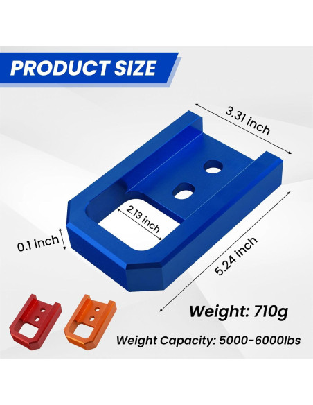Ganchos de Remolque Delanteros TECHPICCO para Tacoma 2024-2026 y 4Runner 2025-2026 - Azul