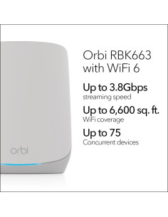 NETGEAR Orbi RBK663 Sistema Mesh WiFi 6 Tri-Banda 3 Piezas 2