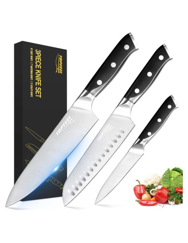 Juego de cuchillos de cocina Topfeel 3 PCS acero inoxidable 20 cm