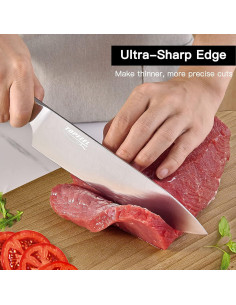 Juego de cuchillos de cocina Topfeel 3 PCS acero inoxidable 20 cm 2