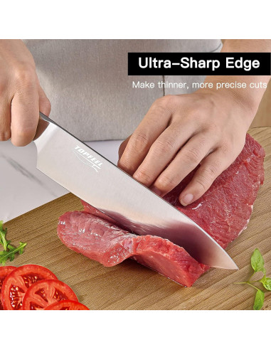 Juego de cuchillos de cocina Topfeel 3 PCS acero inoxidable 20 cm