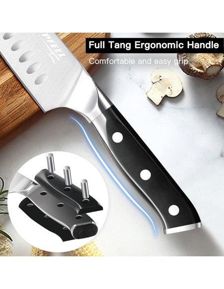 Juego de cuchillos de cocina Topfeel 3 PCS acero inoxidable 20 cm