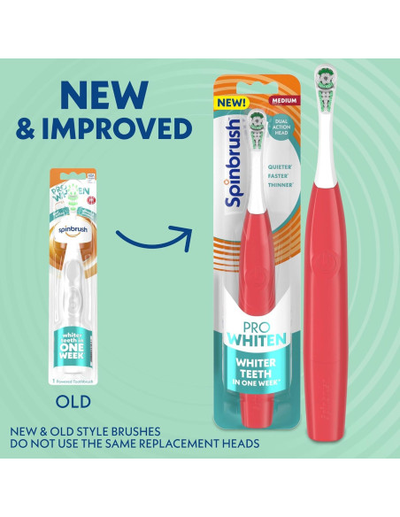 Cepillo de Dientes Eléctrico Spinbrush PRO Blanqueador Coral