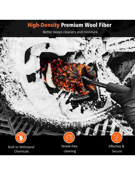 Kit de Limpieza de Ruedas YeewayVeh 4 Piezas Microfibra