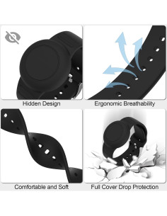 Banda de Silicona Impermeable Meliya para AirTag Niños - 2 Pzas 2
