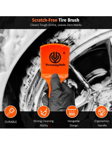 Kit de Limpieza de Ruedas YeewayVeh 4 Piezas Microfibra