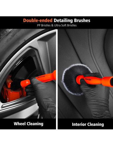 Kit de Limpieza de Ruedas YeewayVeh 4 Piezas Microfibra