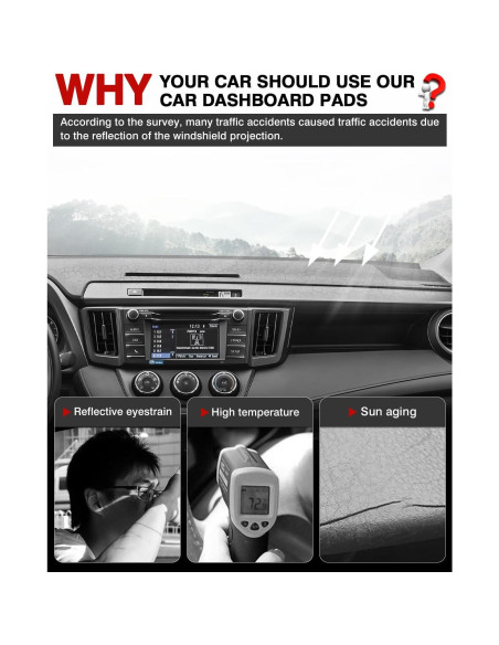 Cubierta de tablero Cartist para Toyota RAV4 2013-2018 Antideslizante